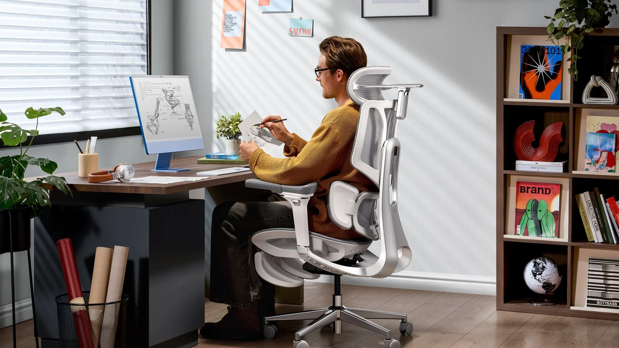 HBADA E3 Ergonomic Office Chair with Footrest For Long Hours - Image 22