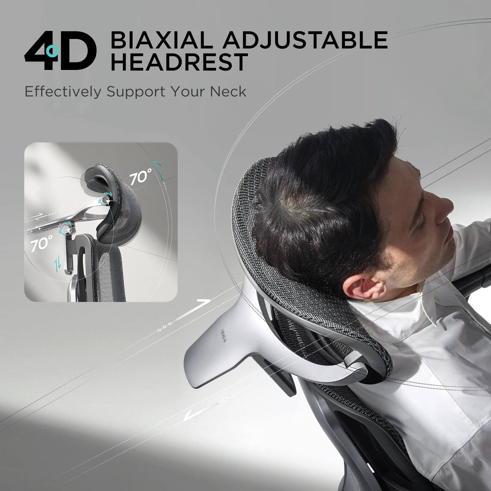 HBADA E3 Ergonomic Office Chair with Footrest For Long Hours - Image 33