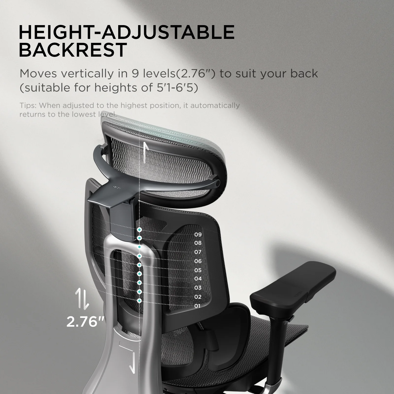 HBADA E3 Ergonomic Office Chair with Footrest For Long Hours - Image 38