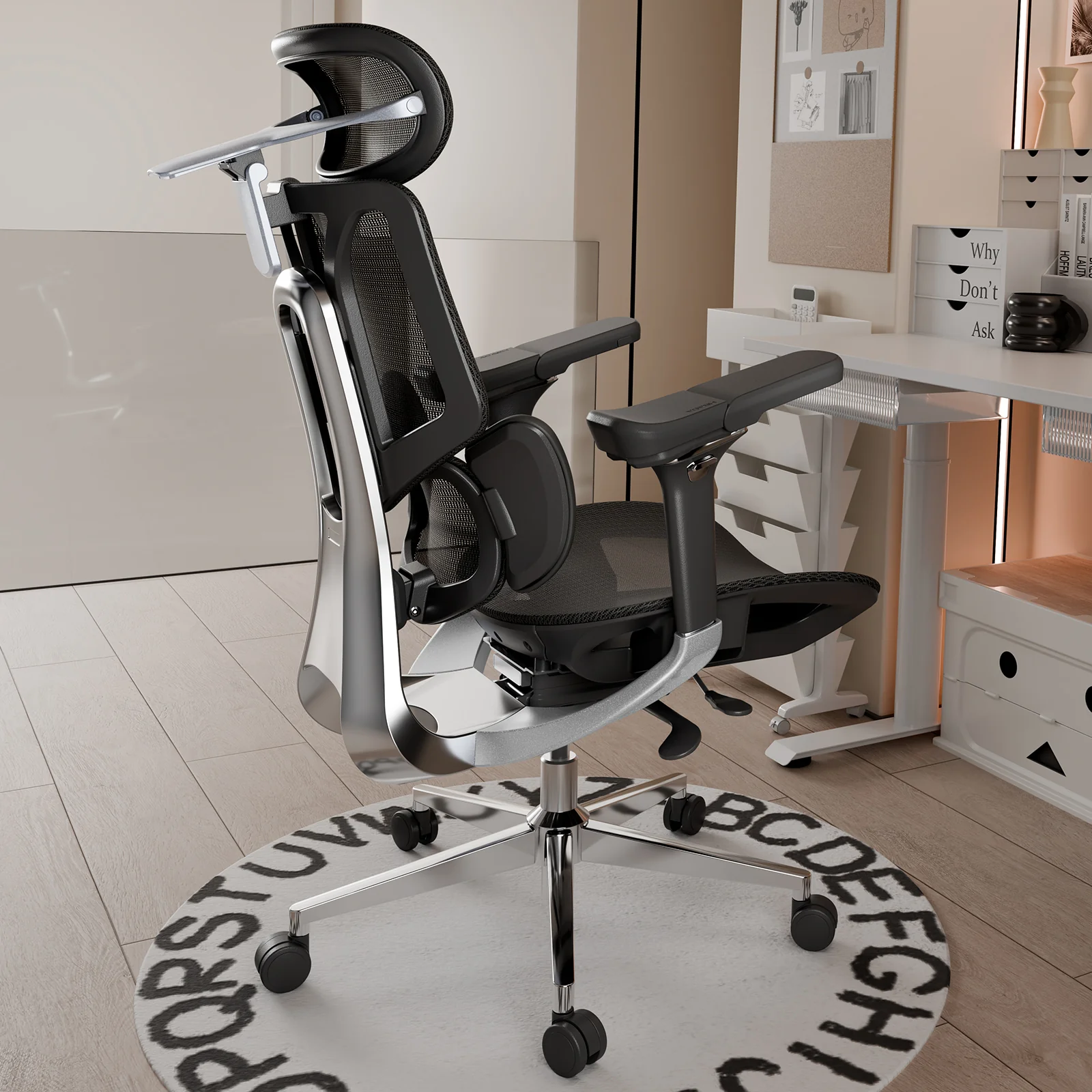 HBADA E3 Ergonomic Office Chair with Footrest For Long Hours - Image 40