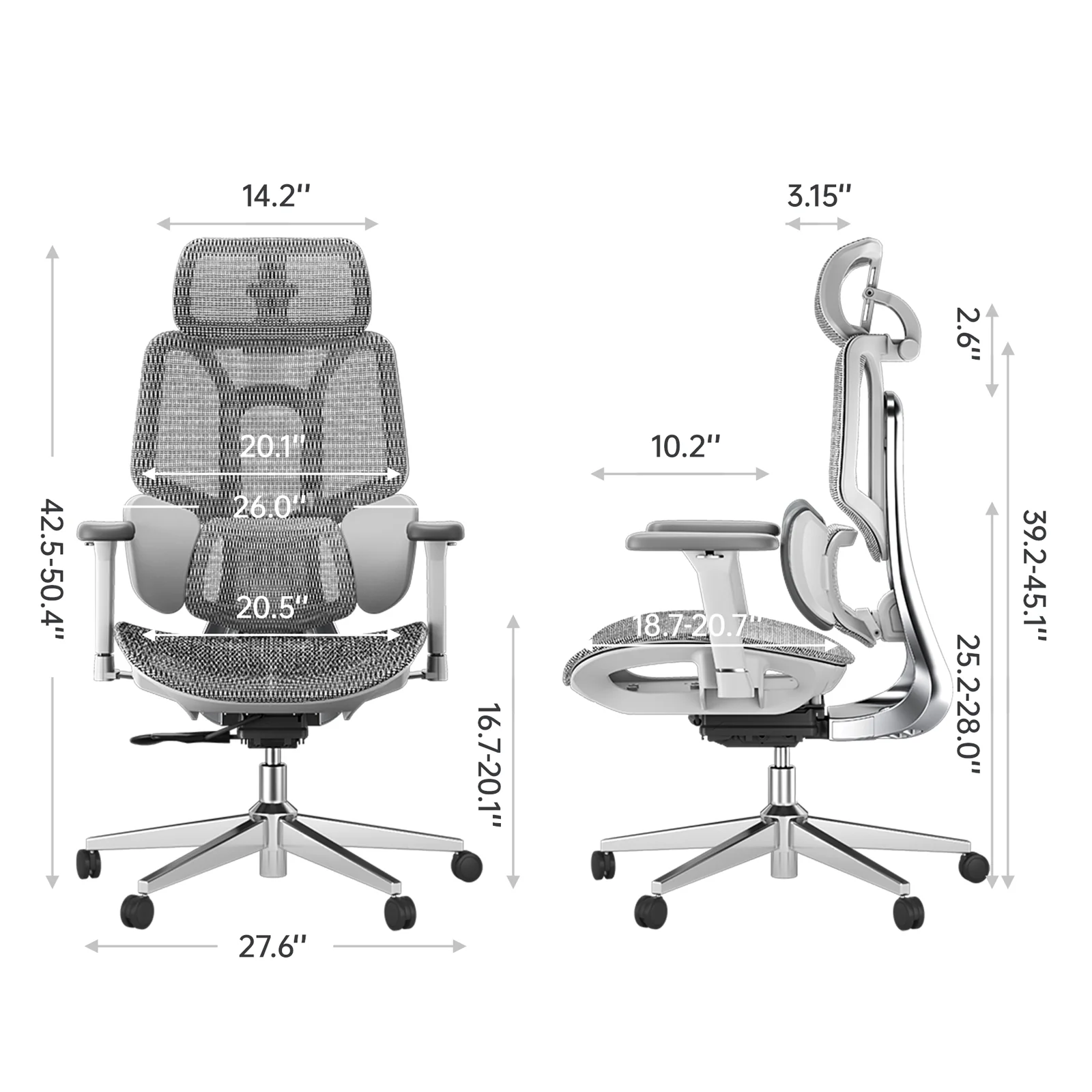 HBADA E3 Air Ergonomic Office Chair - Image 5