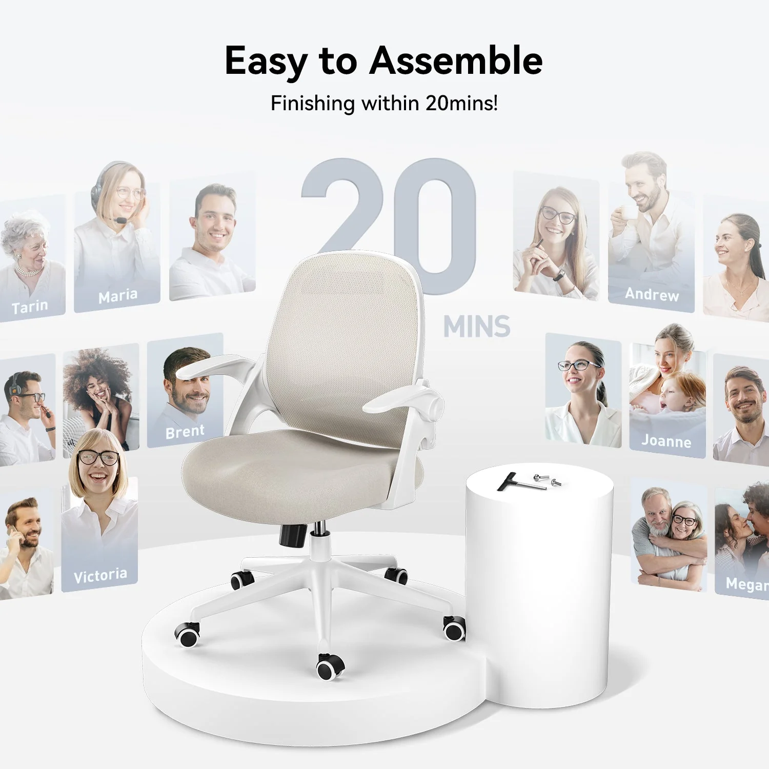 HBADA J1 Adjustable Office Chair - Image 12